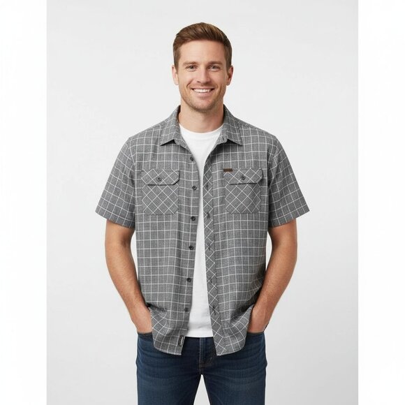 Orvis Men’s Button Down Short Sleeve Performance Shirt Gray (XL Mens) - Picture 2 of 8